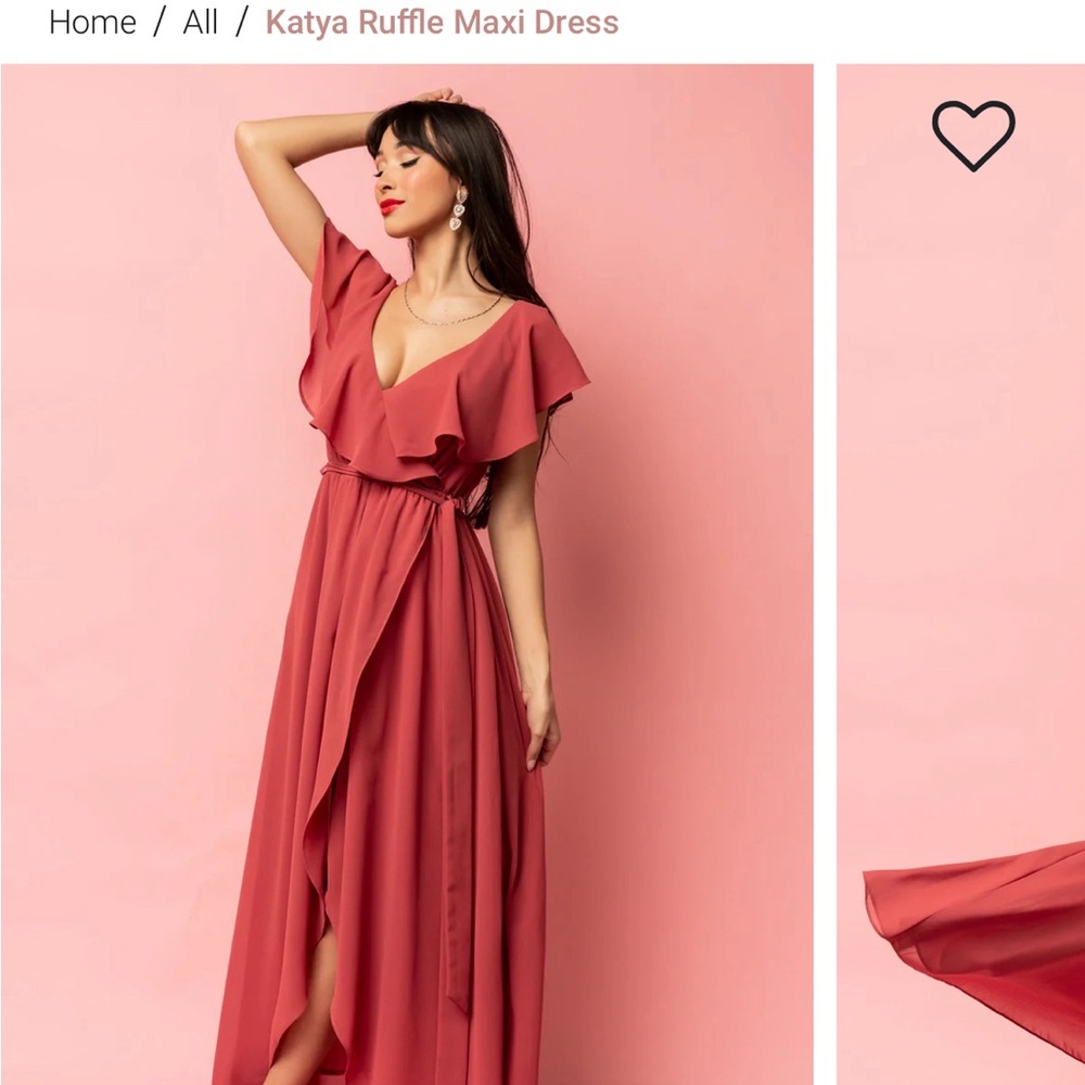 BALTIC BORN KATYA RUFFLE MAXI DRESS SIZE SMALL